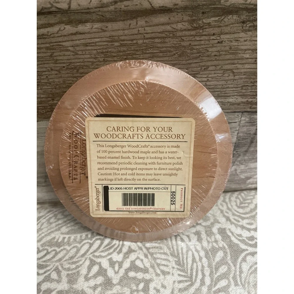 Longaberger WoodCrafts Maple Lid 2005 Host Appreciation Heart Photo Cutout 50025